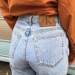 Calvin Klein high waisted jeans.